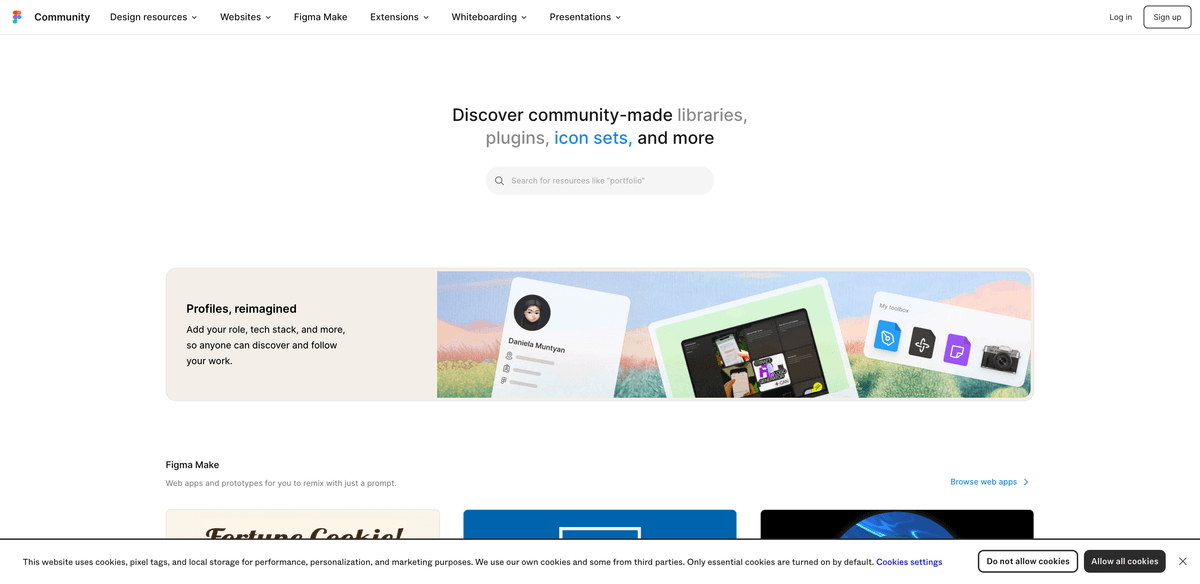 Figma Community 官网首页