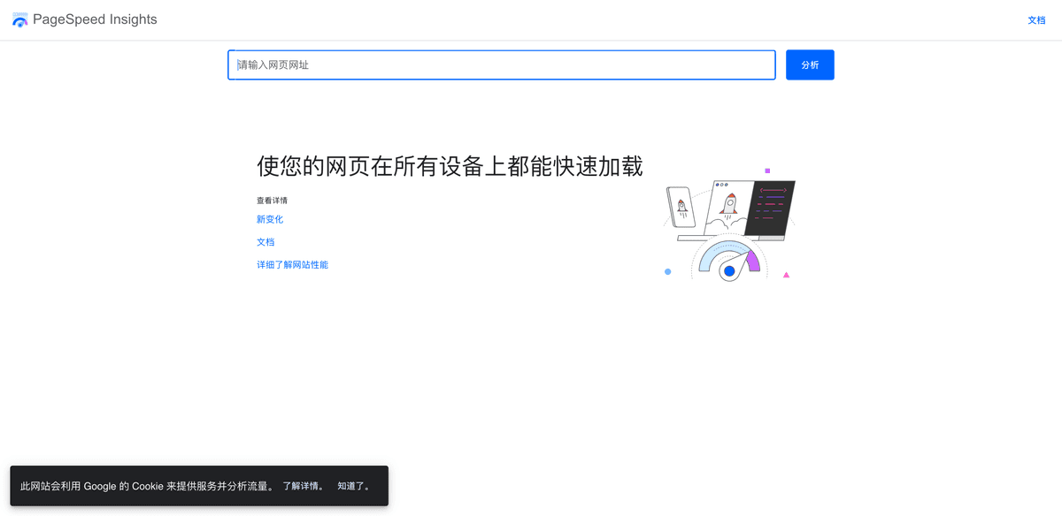 PageSpeed Insights 官网首页